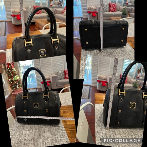 MCM Saffiano Leather Boston Bag Made in Korea - Picture 15 of 16